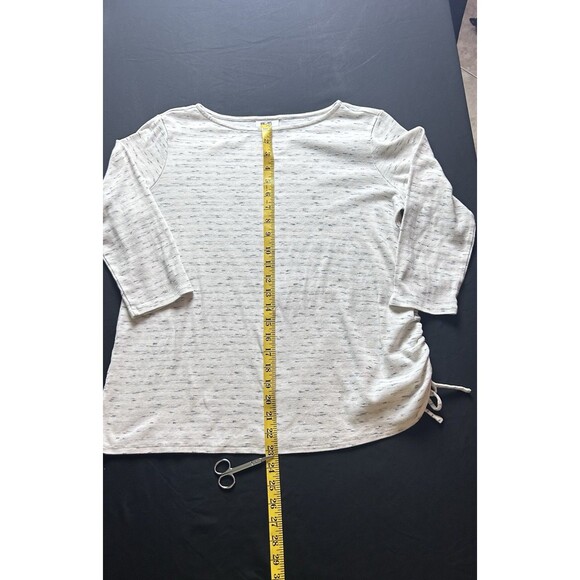 Pure Jill Womens Medium Long Sleeve Soft‎ Gathered On One Side Top - Picture 2 of 6